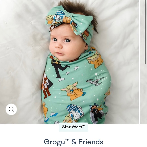 Little sleepies Star Wars Grogu swaddle with bow - Picture 4 of 6